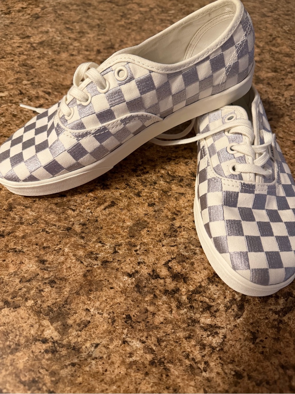 Vans Embroidered Check Authentic Low Pro Sneaker Shoes!!!(Womens Sz 6.5) - Picture 7 of 9
